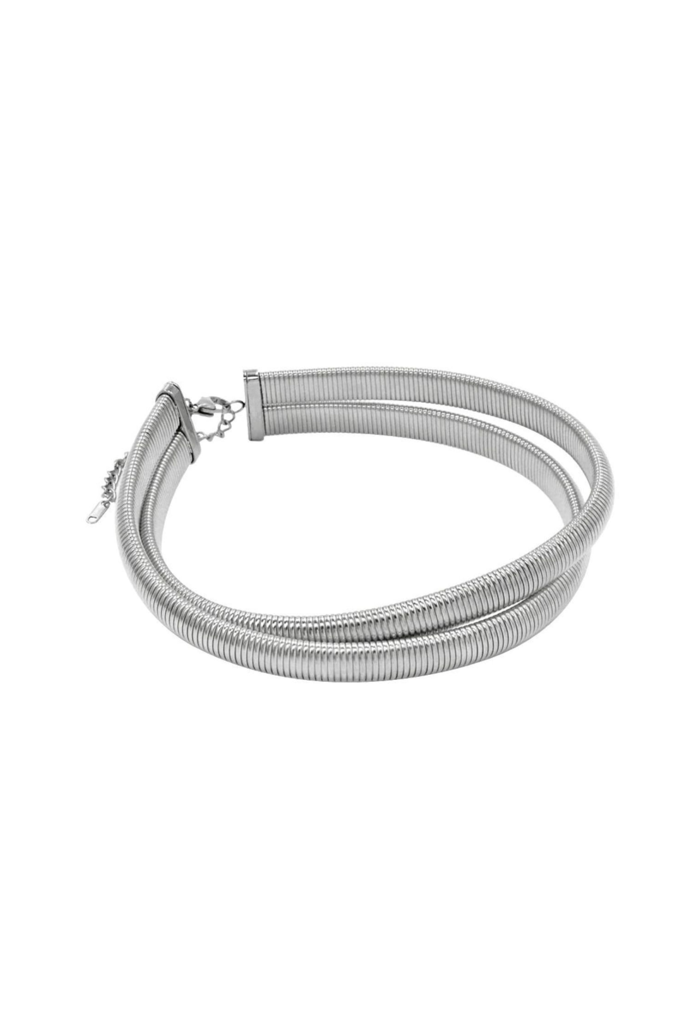 Eydís 18k Gold Plated Layered Flex Snake Chain Choker Necklace