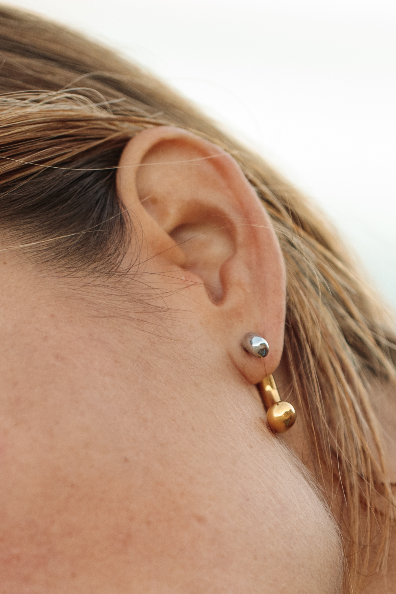 Nyra 18k Gold Plated Two-Tone Molten Ear Jacket