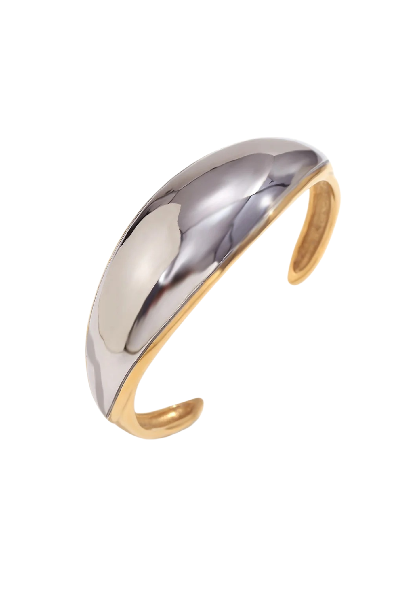 Maja 18k Gold Plated Two-Tone Cuff Bracelet