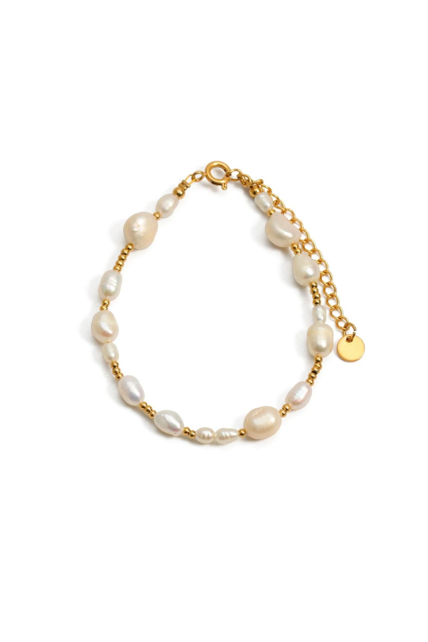 Cassia 18k Gold Plated Pearl Beaded Bracelet