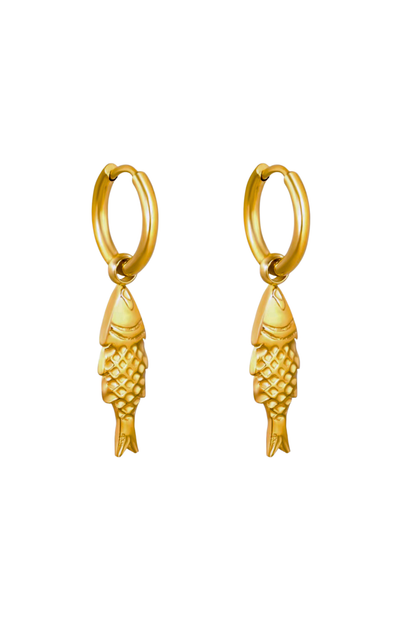 Dalaia Fish Huggie Earrings