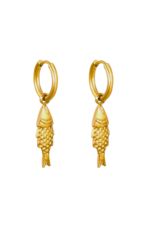 Dalaia Fish Huggie Earrings
