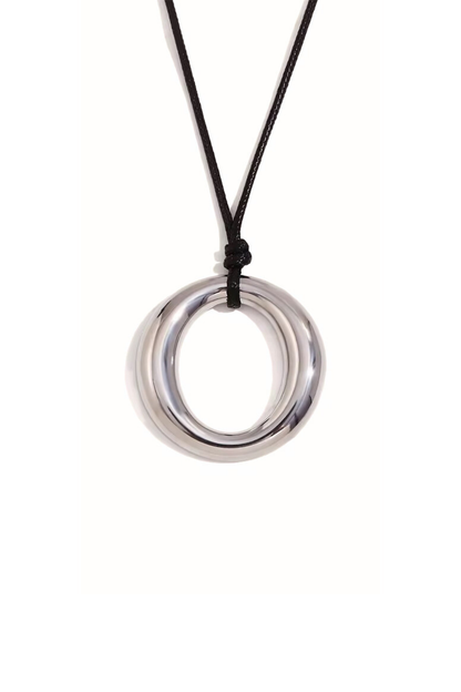 Solene Ring Pendant Cord Necklace