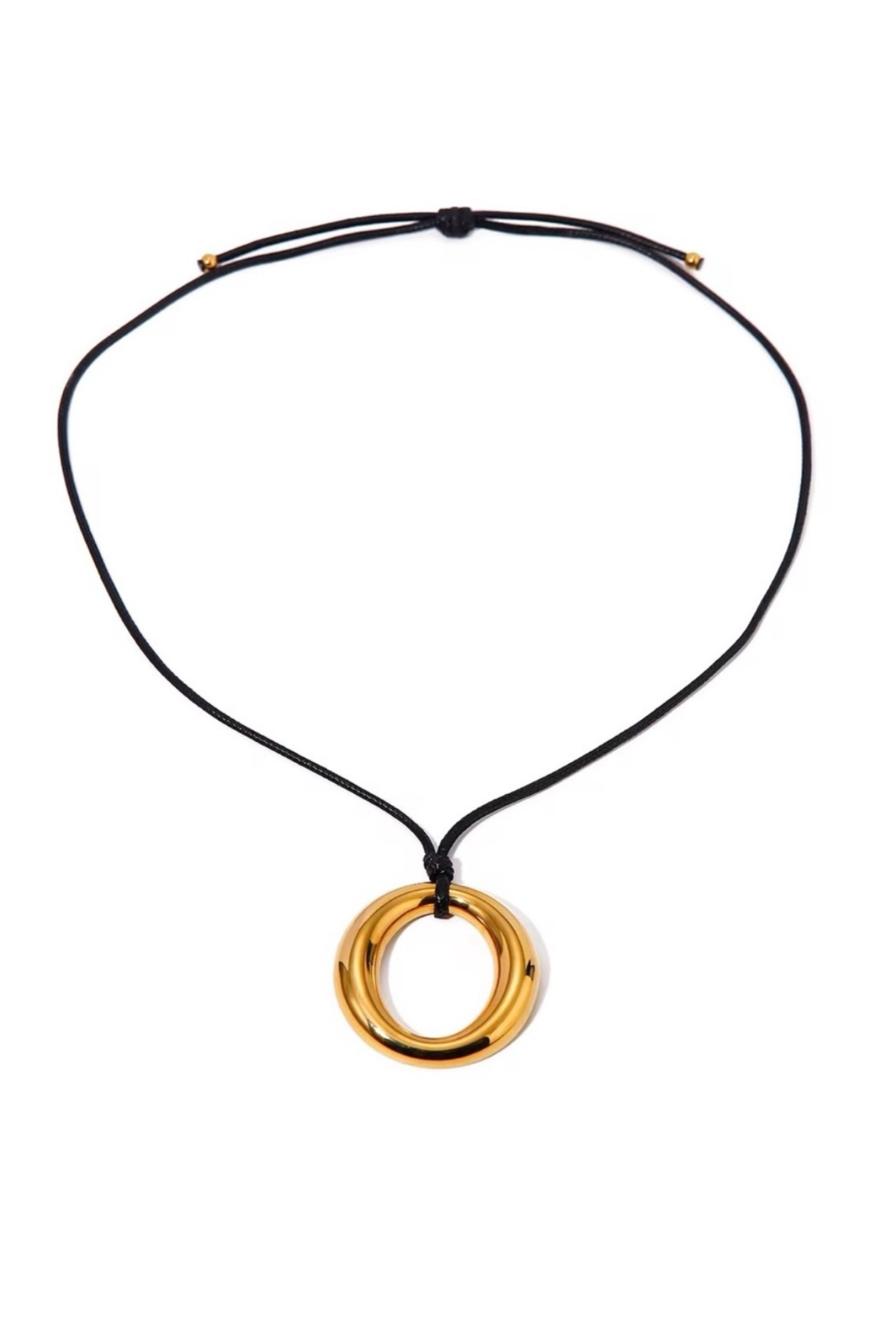 Solene Ring Pendant Cord Necklace