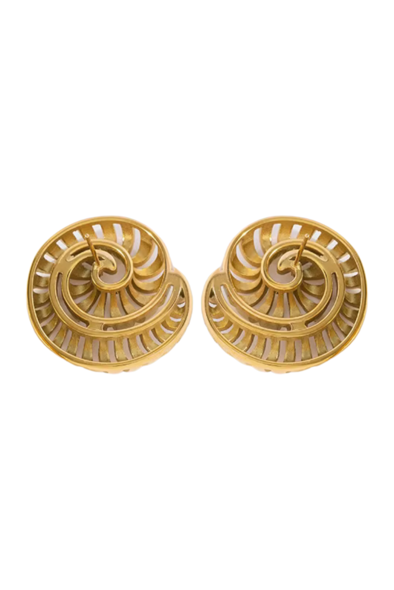 Aiza 18k Gold Plated Shell Statement Earrings