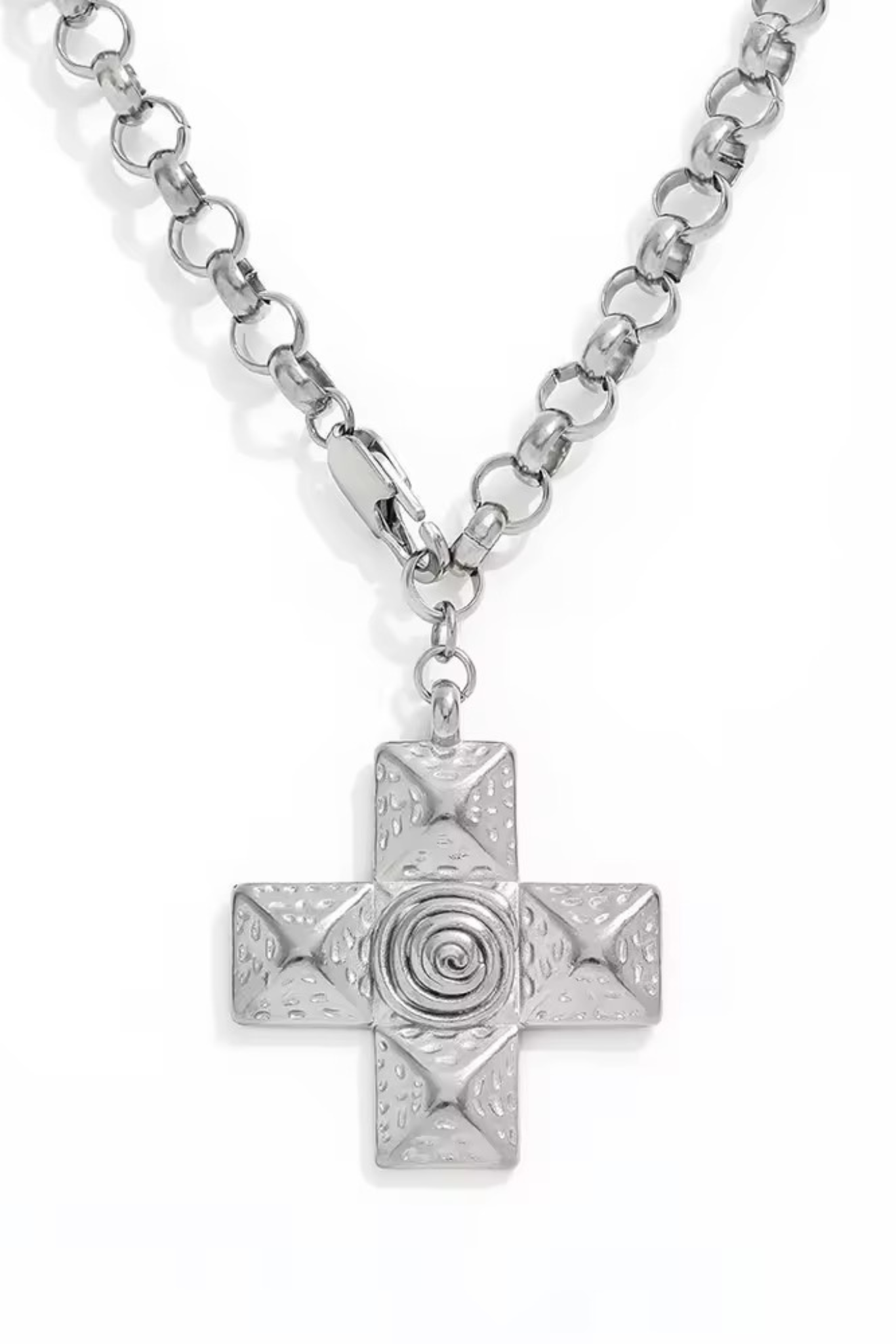 Yuma 18k Gold Plated Cross Pendant Chain Necklace