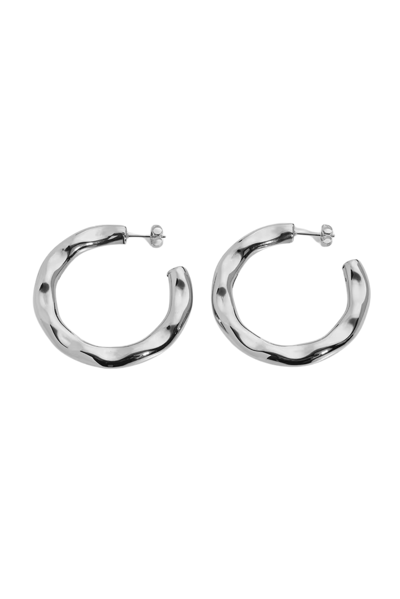 Ixchel 18k Gold Plated Molten Hoop Earrings