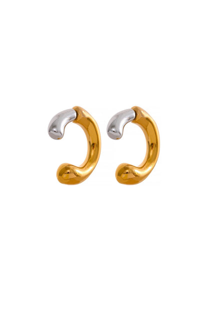 Nyra 18k Gold Plated Two-Tone Molten Ear Jacket
