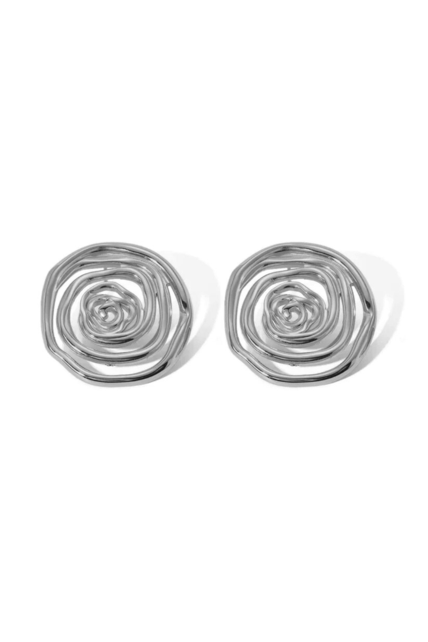 Sayulita 18k Gold Plated Spiral Statement Earrings