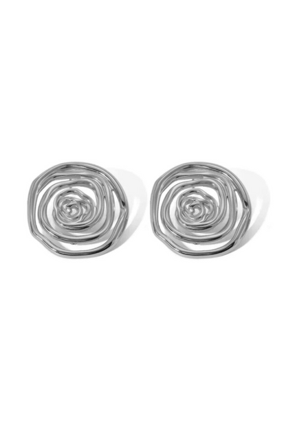 Sayulita 18k Gold Plated Spiral Statement Earrings