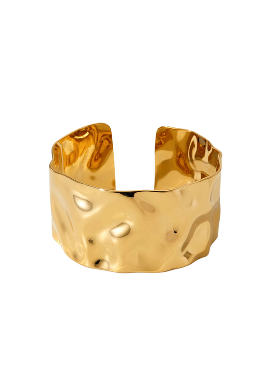 Raissa 18k Gold Plated Molten Cuff Bracelet