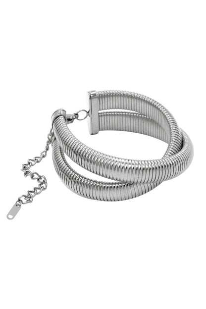 Eydís 18k Gold Plated Layered Flex Snake Chain Bracelet