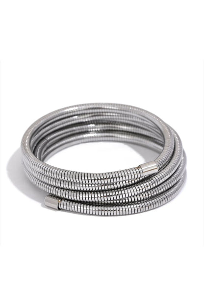 Rayna 18k Gold Plated Flex Snake Chain Wrap Bracelet