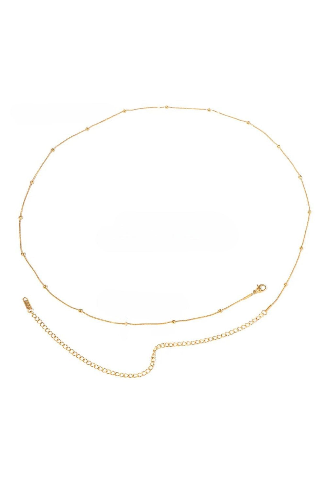 Anja 18k Gold Plated Herringbone Belly Chain