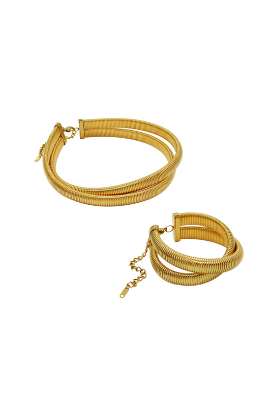 Eydís Layered Flex Snake Chain Jewelry Set