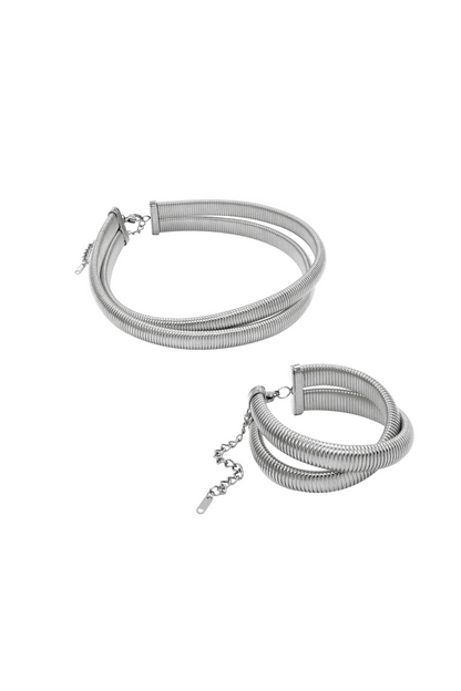 Eydís Layered Flex Snake Chain Jewelry Set