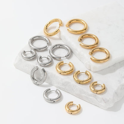 Naxos 18k Gold Plated Chunky Hoop Earrings